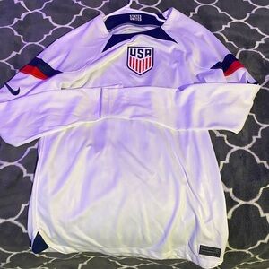 Longsleeve white usa soccer jersey